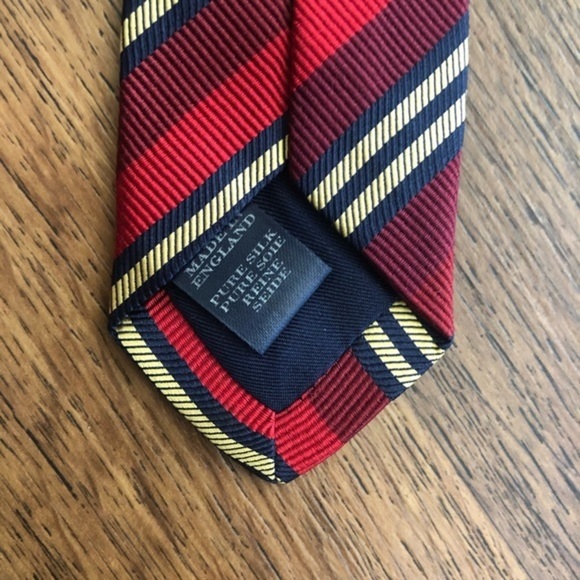 Burberry by Drakes Rare Handmade Striped Silk Tie - Picture 7 of 8